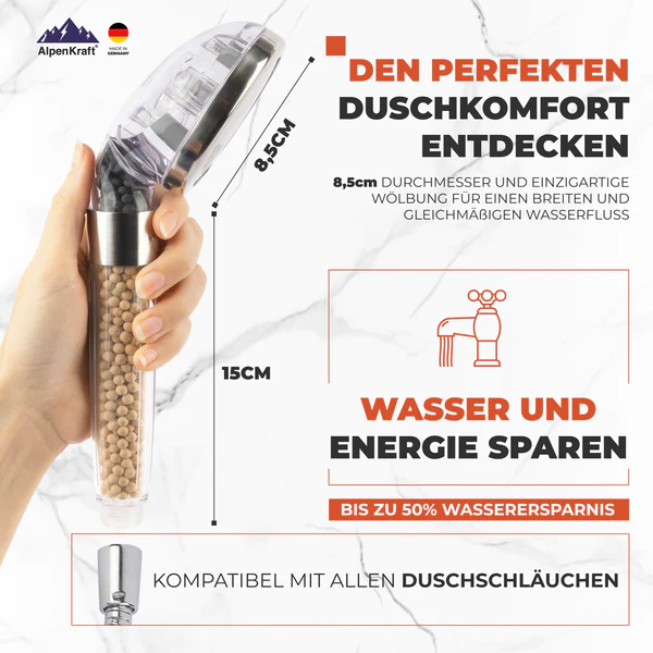 AlpenKraft® «ZugSpitze» shower head