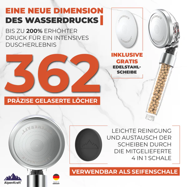 Pomme de douche AlpenKraft® «ZugSpitze»